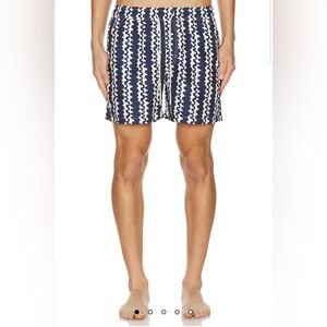 OAS Scribble Swim Short in Blue Large